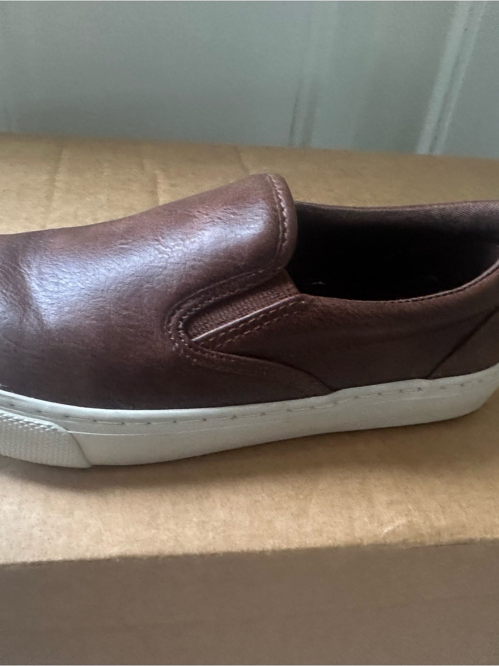 Old Navy Brown Slip-On Kids Sneaker with White Sole